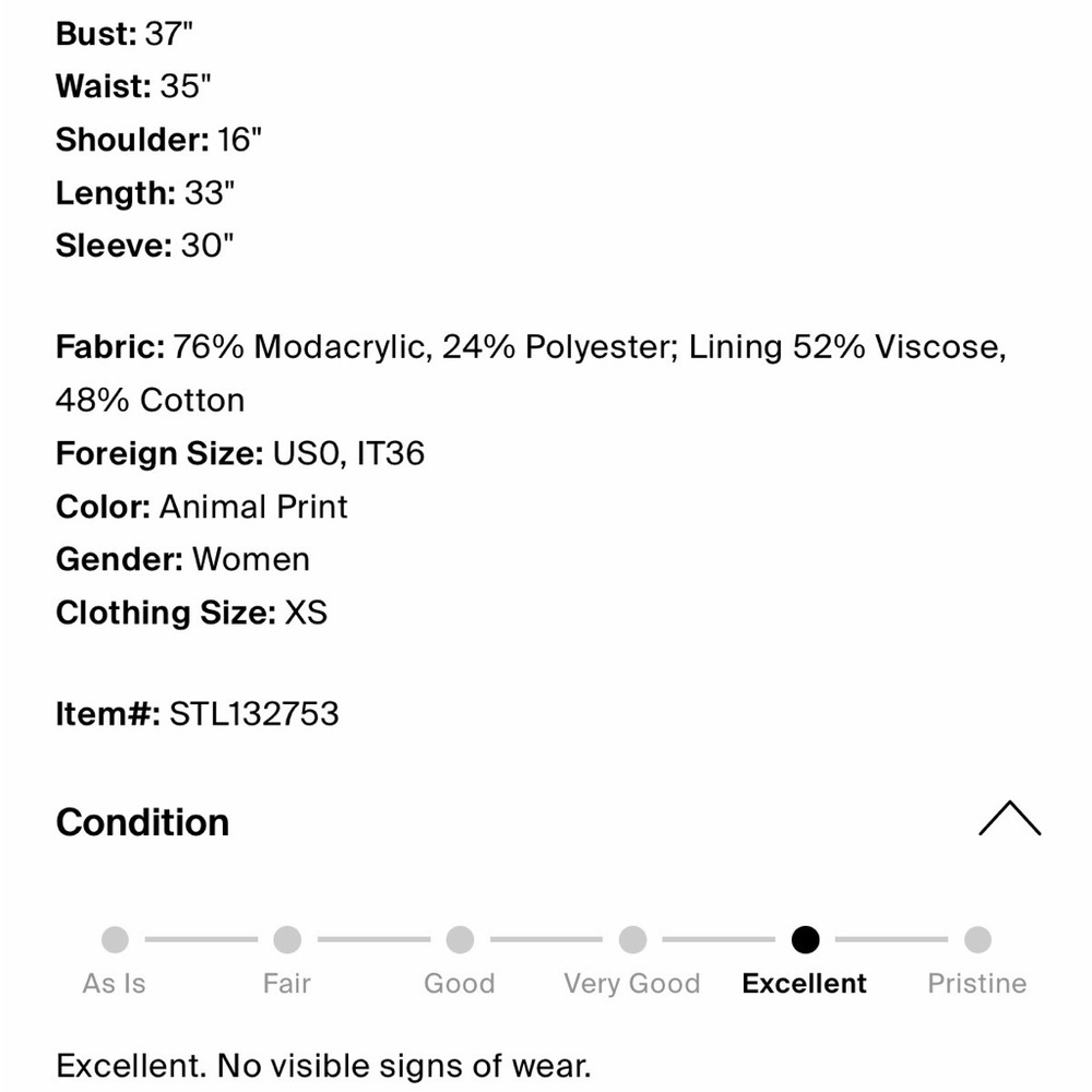 STELLA McCARTNEY Faux Fur Leopard Print Coat - Picture 5 of 9